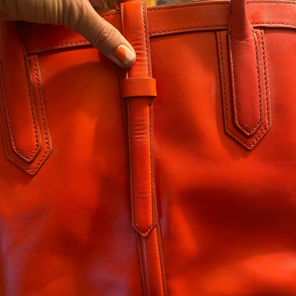 J. Crew real leather coral purse handbag summer! - Picture 4 of 5